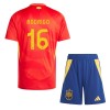 Conjunto (Camiseta+Pantalón Corto) España Rodrigo 16 Primera Equipación Euro 2024 - Niño